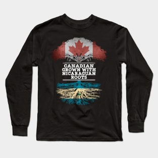 Canadian Grown With Nicaraguan Roots - Gift for Nicaraguan With Roots From Nicaragua Long Sleeve T-Shirt